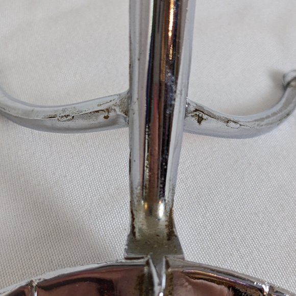 Vintage 1950s Chrome Jet plane Cruet set salt pepper shakers silver blue - Picture 5 of 17